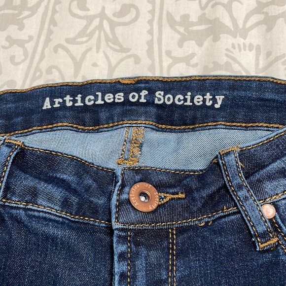 Articles of Society Low Rise Dark Wash Skinny Jeans - Picture 4 of 7